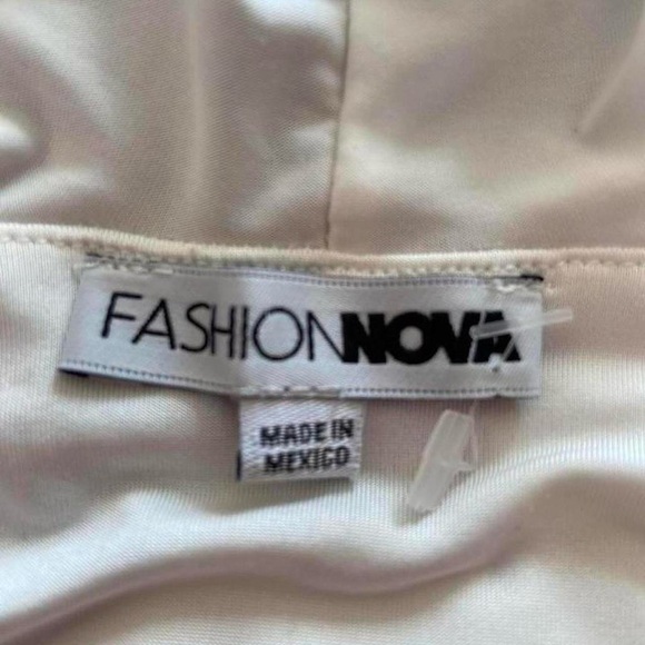 Fashion Nova Cream Ruffle Tie-Front Blouse - Picture 8 of 8